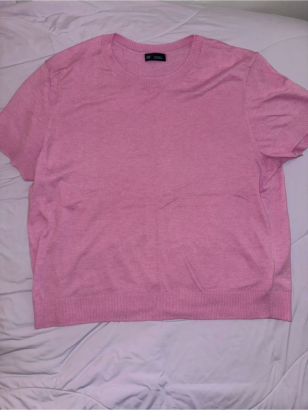 GAP Light Pink Crewneck lightweight knit top